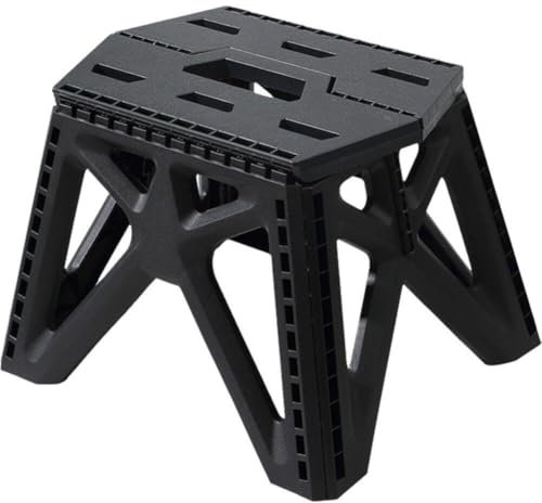 Klapphocker, Camping, Faltbarer Hocker, Tragbarer 4-beiniger Stuhl, Tritthocker Zum Angeln, Grillen, Picknick, Draußen, Drinnen, Küche