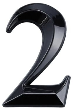 5 CM House Numbers Mailbox Numbers 3D 0-9 Waterproof Numbers for Outside Self Adhesive Number for Door, Garbage Bins, Address Number (Black-2)