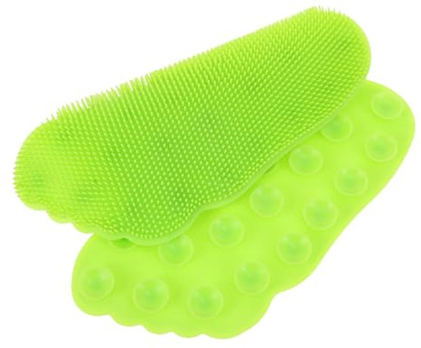 Duschfußschrubber aus Silikon für Füße Grün, Rutschfest | 1 Stück, für Trockenes oder Nasses Treten, Haftet Am Boden, Verschleißfest und Sicher