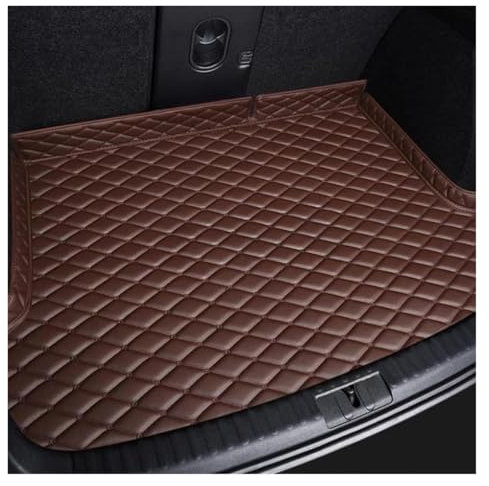 FTNANDYF Kofferraumwanne Teppich Für Ford Für Fiesta 2009-2016 Für Explorer 2020-2021 Für Focus 2005-2019 Mk3 Mk4 Für Focus Für Turnier 2018 Zubehör Kofferraum Schutzmatte(Coffee)