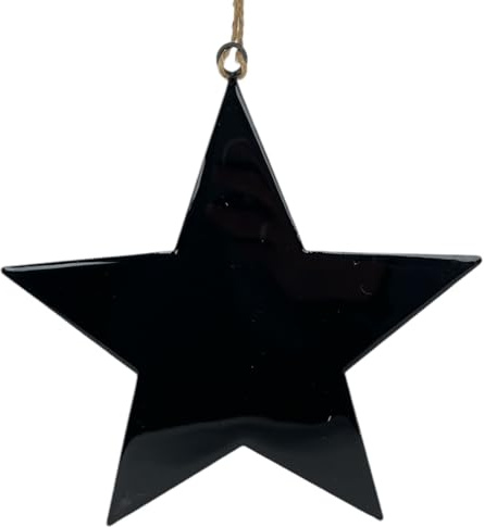 Stern Dekohänger Metall schwarz 30cm Weihnachtsdeko