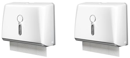 Xptieeck 2X Gewerblicher Papierhandtuchspender Zur Wandmontage mit Schlüsselpaket, Installation Ohne Bohren oder Schrauben für Badezimmer, Toilette, Küche