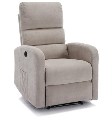 Shiito | Sillón Relax Manual de Tela | Máximo Relax y Comodidad | Modelo Lotus - Beige | 106 x 94 x 72 cm