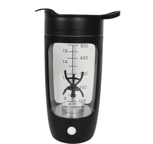 Générique Electric Protein Shaker, High-Speed USB Rechargeable Mixer Cup, 600ml Leak-Proof Bottle Smooth Protein Blends, Portable & For Gym & Travel, 8x8x20cm/3.15x3.15x7.87in