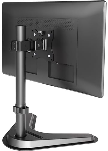 Claiks Monitor Halterung Monitore für 15-32 Zoll Bildschirm, Gasfeder 1 Monitore Tischhalterung Höhenverstellbar Schwenkbar Monitor Halterung, Gewicht 2-9 kg pro Arm, VESA 75/100mm,Schwarz