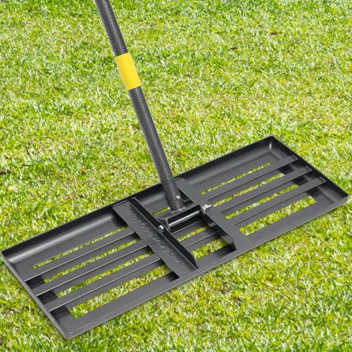 Rastrello livellatore per prato, resistente, in acciaio inox, 1,8 m, per cortile, giardino e campo da golf, perfetto livellatore per superfici lisce