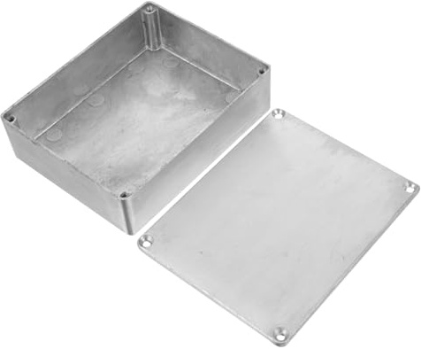 Aluminium Stomp Organizer Gehäuse für Effektpedale Silber | Gitarrenpedalkoffer, Stompbox Gehäuse für Heim und Live Einsatz, Schlichtes Design, Zubehör