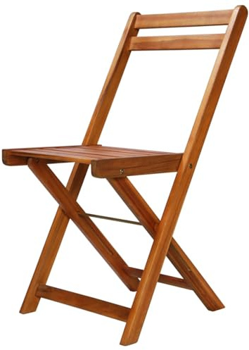 Homgoday Set di 2 Sedie da Bistr¨° per Esterni in Legno Massello di Acacia - Stile e Qualit¨¤