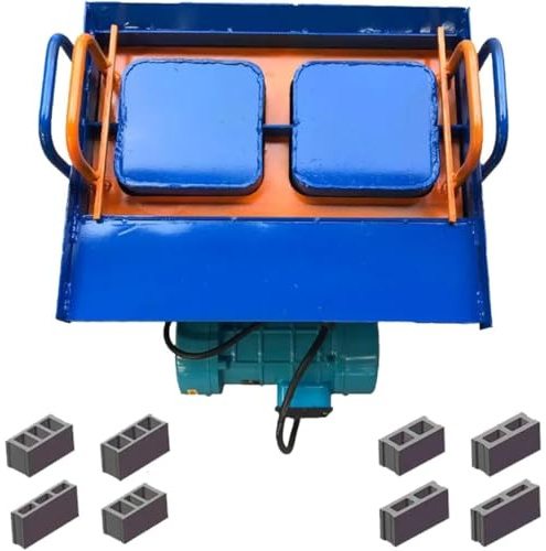 Betonblockhersteller – Mini-Elektro-Vibrationsmotor-Pressmaschine, manueller Ziegelmacher, 45s schnelle Formung, anpassbare Formen, produziert 30 Ziegel/H