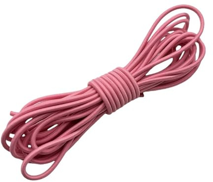 3 yardas 3mm elásticos redondos cuerda elástica de choque cuerda elástica correa de goma cordón cordones accesorios de costura(Rosa)