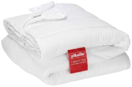 PIKOLIN Home - Edredón Nórdico 150x220 cm - Duo 4 Estaciones 150+300 gr Fibra Suave y Transpirable - Relleno para Todo el Año, Fácil Lavado, Hipoalergénico, Unible por Corchetes, para Cama 90 cm