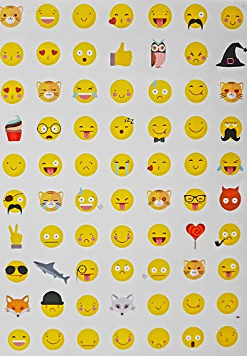 Emoji Geschenkpapier - Rolle 70x300cm Ideal für große Geschenke zum Geburtstag/Feier/Party - Premium Qualität verschiedene Designs (Emoji)