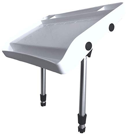 Pactrade Marine White Fishing Deluxe Large Bait Fillet Cutting Board Rod Holder Mount for Fish Cleaning Station-Boat Grill