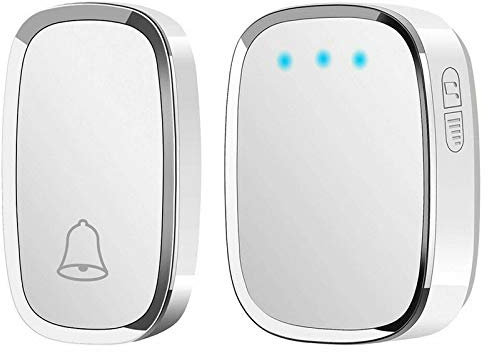 Wireless Doorbell Waterproof Wall Plug-in Cordless Door Bell with 300M/1000Ft Long Range, 4 Levels Volume, 36 Melodies Ringstones, Weather-Resistant Smart Battery-Operated Doorbell Ring Chime, White