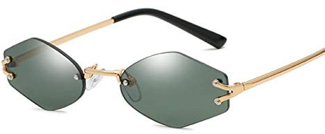 Sunglasses Modische Sonnenbrille Vintage Randlose Designer Sechseckige Sonnenbrille Frauen Männer Retro Fahrspiegel Sonn