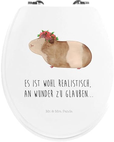 Mr. & Mrs. Panda Motiv WC Sitz Meerschweinchen Weisheit - Geschenk, Blumenkind, WC-Sitz, Klodeckel, Gute Laune, Klobrille, Motivation, Tiere,