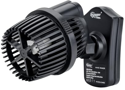 Hygger 3937LPH Akvarium Wave Maker pump med stark magnetisk sugbas, extremt tyst, 360 graders roterande munstycke, för 75 l sötvattentank, 5 W