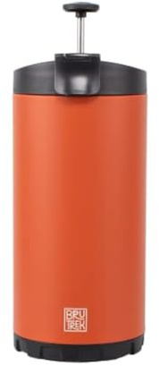 BruTrek by Planetary Design Reise-Kaffeepresse mit Stahlkappe 3.0 – Brühen Sie unterwegs 600 ml – Deckel ohne Verschütten, doppelwandig, vakuumisoliert, bleibt stundenlang heiß, French Press Kaffee