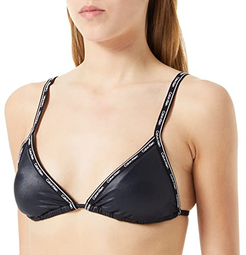 Calvin Klein Damen Bikinitop Triangel Gepolstert, Schwarz (PVH Black), M