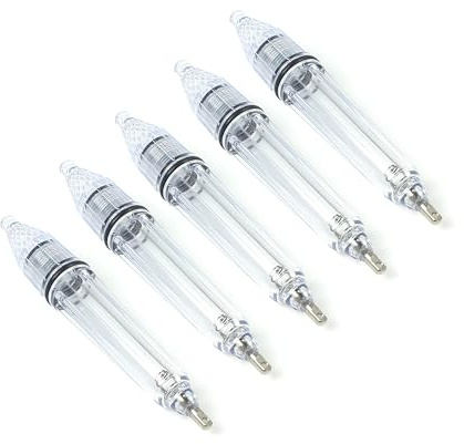Piscorush Luce subacquea a LED, 5 pezzi, luce a LED a goccia, impermeabile, lampeggiante, attraente, lampada per esche da pesca, 5 colori, 5 colori, 12,7 cm (6,7 pollici, 5 pezzi, flash blu)