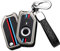 HIBEYO Coque de Protection pour clé Pliante de Moto - Convient pour BMW F750GS C400GT K1600 K1600GT R1200GS R1200RS - Porte-clés de Moto - 3 Boutons - A - Noir