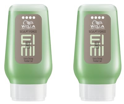 Wella EIMI Sculpt Force – Haargel mit UV-Schutz und sehr starkem Halt – schnell einziehendes Styling Gel für ein definiertes, glänzendes Haarstyling – 2er Pack (je 28 ml)