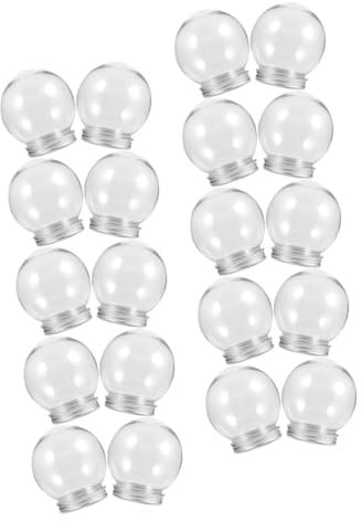 Cabilock 20stücke Befüllbare Kunststoff-schneekugeln DIY Transparentes Bonbonglas Mit Schraubdeckel Für Weihnachtsdekoration Und Bastelprojekte