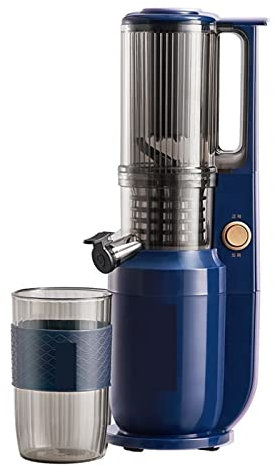 CRBUDY Exprimidor eléctrico Lento de Frutas y Verduras, Extractor de Prensa en frío, exprimidor sin Filtro, exprimidor de cítricos, licuadora portátil de 220 V (Color: Azul) (Azul)