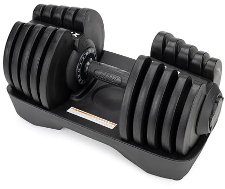 TREXO Verstellbare Hantel 18-40 kg Gewichtsregulierung mit Drehknopf Gewichte Hantel aus Eisen für Krafttraining Verstellbare Kurzhantel mit Ergonomischem Rutschfestem Griff