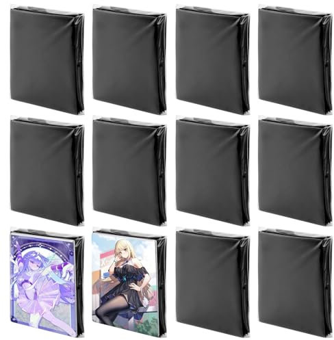 GBACHOOSE 600 Stück Card Sleeves 66x91 mm, Kartenhüllen Schwarz für Sammelkarten, Sportkarten, Magic, Yugioh, MTG