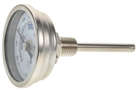 ELAYARD Termometro Da Vino Acciaio Inossidabile Precisione Per Monitoraggio Temperatura Strumento Professionale Per Vinificazione e Birrificazione Design Vite Per Misurazioni Stabili e