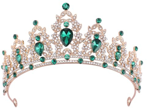 DRESHOW Birthday Crown for Women Birthday Crystal Rhinestone Tiara for Girls Decorations Hair Accessories Wedding Tiara Glitter Princess Crown Headbands for Party