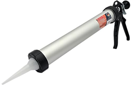 HERO Kartuschenpresse Silikonpresse 600ml Silikonpistole geschlossen Aluminium Kartuschenpistole Silikonspritze Auspresspistole Silikon Pistole Presse für Silikon, Acryl, Montagekleber Dichtstoffe
