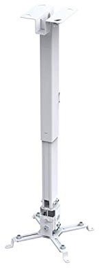 Supporto - Supporto da soffitto per videoproiettore, girevole e inclinabile, colore bianco, materiale durevole, facile installazione, compatibile con vari modelli. * #*