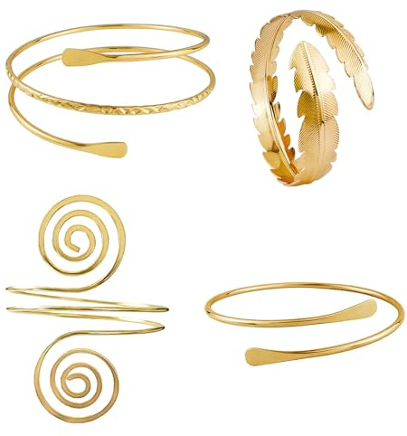 YouthLoxus 3Pcs gold bangle for women, Chunky Gold Bangles, Fashionable Wide Wrist Bracelets Stack Statement Bangles, Women's gold bangle Set Christmas Birthday Gifts for Her (4)