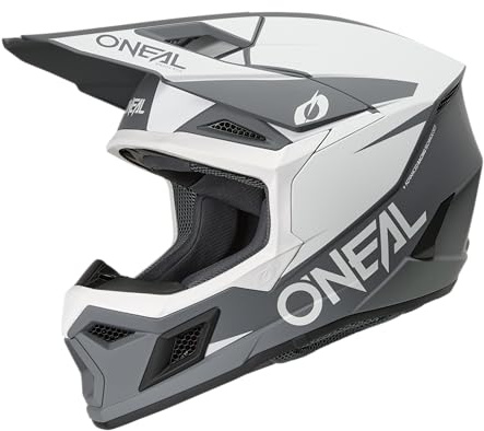 O'NEAL 3 SRS MX Helmet Adult Solid White/Black Small