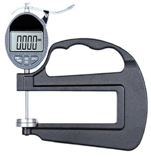 Spessimetro – ago puntatore a testa piatta, misura 0-25 mm, gola profonda 120 mm, panno lungo e tester per foglie di carta