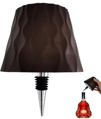 Generico Lampada per Bottiglia, Lampada per Bottiglia Senza Fili Lampade da Tavolo a Bottiglia Ricaricabile con Controllo Tattile, 3 Colori Dimmerabili per Casa, Bar e Ristoranti (Marrone)