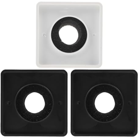 BAZEITFLOW 3pcs Microphone Logo Sleeve Square Cube Shaped Black White for Interview Host and Studio Equipment Supplies
