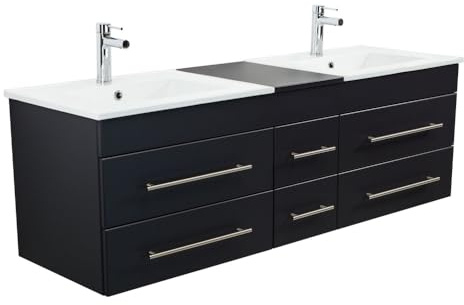 Magnolia Home Badmöbel Milano XL 172cm Doppel- Waschtisch SoftClose