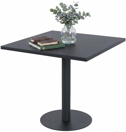 CLP Bistrotisch quadratisch 70x70 cm Freida, platzsparender Esstisch für 2 Personen, ideal für Küche, Esszimmer und Cafe im Innenbereich Farbe schwarz