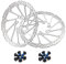 GoHZQ Fahrrad Bremsscheibe 160/180/203mm 2 Stück Edelstahl Bremsscheiben mit 12 Schrauben für die meisten Fahrrad Rennrad Mountainbike BMX MTB (180mm)