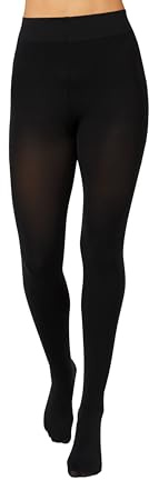 Hanes EcoSmart Blackout Tights, Same to Waist, Sheer Toe, Black, Size Medium (Pack of 1)