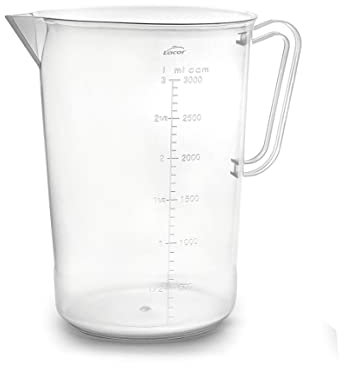 Lacor - 67213 - Jarra Medidora, Taza de Medir, Medidor de Líquidos, Polipropileno, Libre de BPA, 17 cm, 3 L