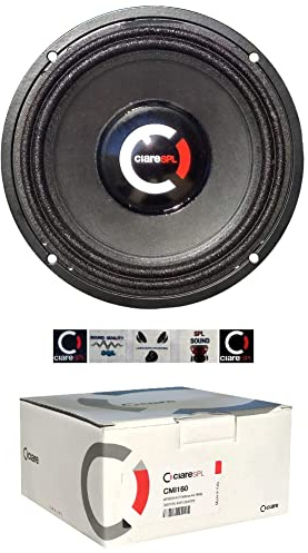 KIT SET PER CIARE CMI160 1 woofer da 16,5 cm 165 mm 6,5 di diametro, 220 watt rms 450 watt max, 4 ohm, 94 db, bobina mobile da 50 mm, per auto, 1 pezzo + 5 sticker omaggio