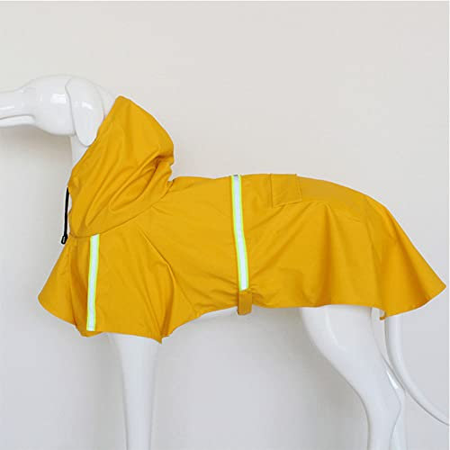 ACSUZ S-5xl Haustiere Kleine Hunde Regenmäntel Reflektierende Kleine Große Hunde Regenmantel wasserdichte Jacke Mode Outdoor Atmungsaktive,Gelb,XXL