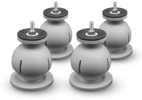 Errecom Mini Steady, Supporto a Pavimento Regolabile per Unità Esterne Climatizzatori e Pompe di Calore, RAL 9018 - Grigio, confezione da 4 supporti