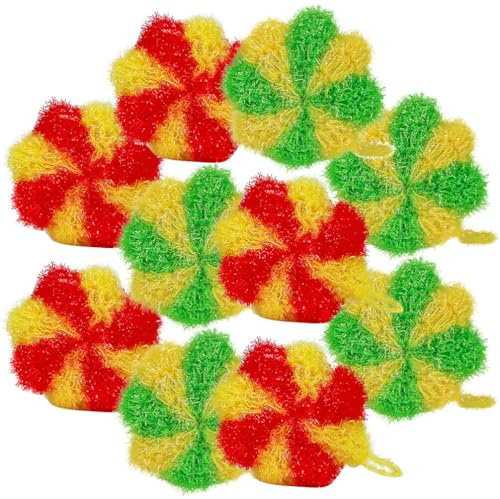 EXCEART 10 Paños De Cocina para Platos Coloridos para Secar Platos Trapos Absorbentes Reutilizables Lavables con Aceite Trapos para Fregar Platos Bandejas Vasos