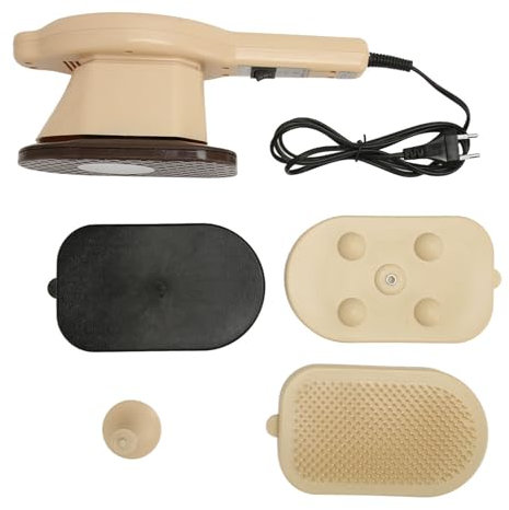 Fockety Massaggiatore Elettrico Portatile del Corpo, rilassamento Muscolare alleviare la Fatica Ferro a Forma di Caldo comprimere Corpo Collo Massaggio Profondo con 3 Teste di Massaggio