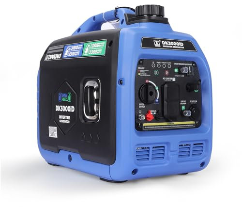 DK 3000W Dual Fuel Inverter Generator, LPG Gas Powered, Quiet, Lightweight, Parallel Ready, CO Alert, EPA Compliant, for Outdoor RV and